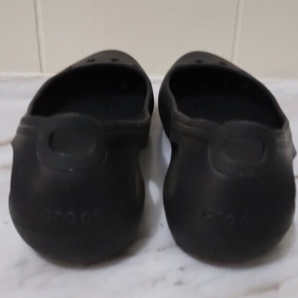 Crocs | Kaydee Black Ballet Flats Slip On Shoe | Size 9 - Picture 4 of 8